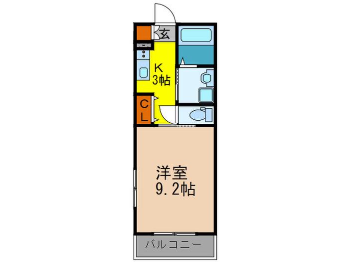 AVENIR VIE(1K/3階)の間取り写真