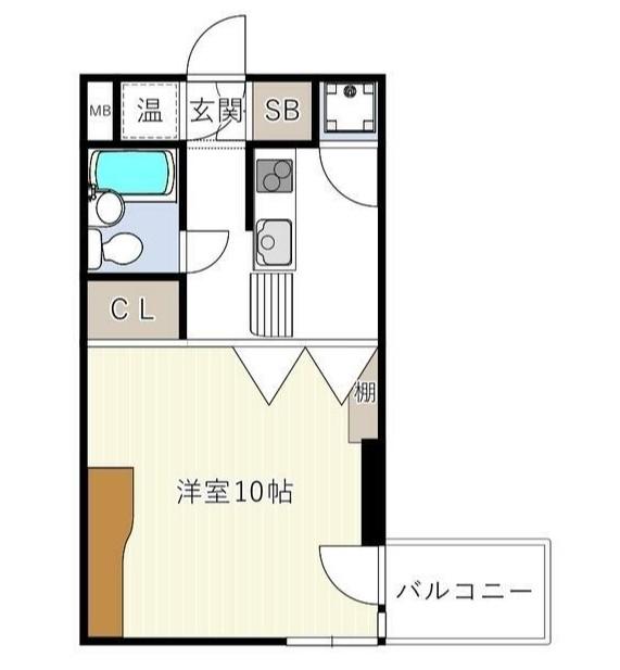 INOVE朝霞青葉台(1K/2階)の間取り写真