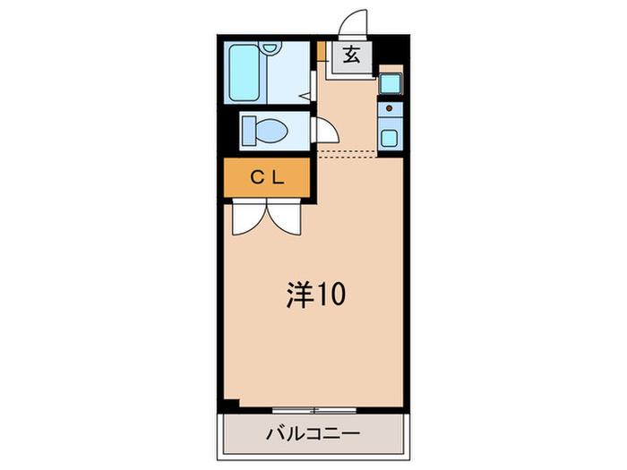 江井島ハイツ(ワンルーム/1階)の間取り写真