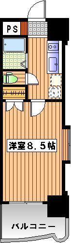 ロイヤル博多駅東84(1K/7階)の間取り写真