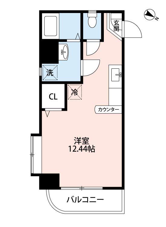 SERES長嶺(ワンルーム/5階)の間取り写真