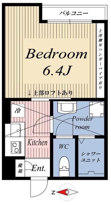 ファーストブランチ(1K/2階)の間取り写真
