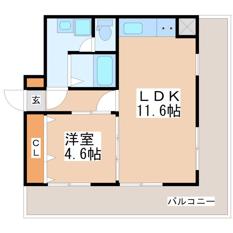 ペルセ天文館(1LDK/6階)の間取り写真