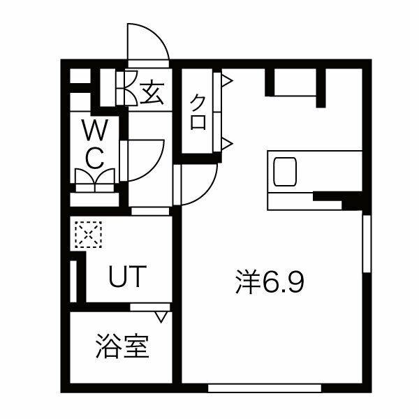 WELL COURT TENMA(ワンルーム/5階)の間取り写真