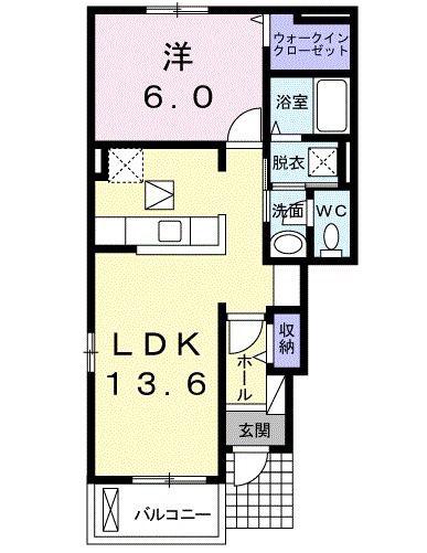 コンフォールNA(1LDK/1階)の間取り写真
