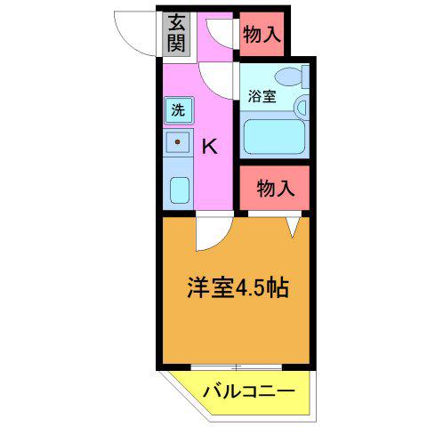 LOFTY II(1K/2階)の間取り写真