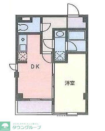 BCASA熊谷VRE-BORN(1DK/1階)の間取り写真