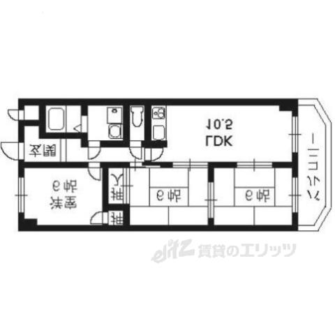 プロミネンス光陽(3LDK/3階)の間取り写真