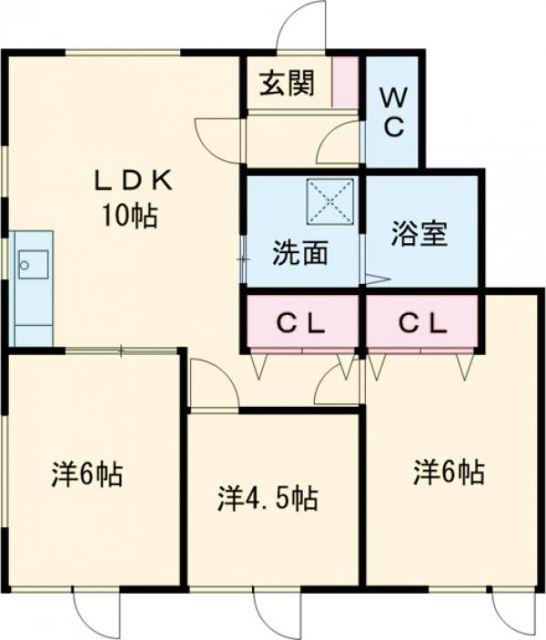 EAGLEHOUSE MAMACHI(3LDK/2階)の間取り写真