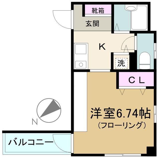 アメニティTOA(1K/2階)の間取り写真