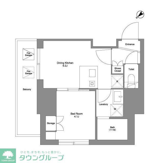 コンフォリア大森山王(1DK/3階)の間取り写真