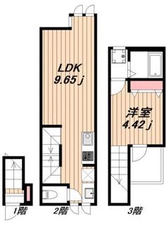BEテラス学芸大学 2階(1LDK/2階)の間取り写真