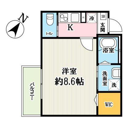 キャメル新狭山3(1K/3階)の間取り写真