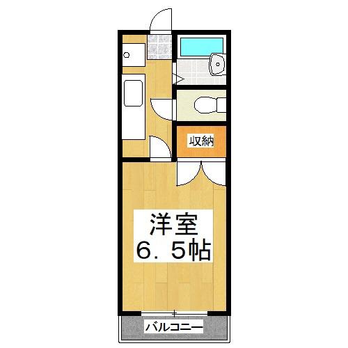 クイーンパレス(1K/2階)の間取り写真