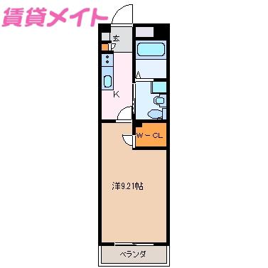 GRANDUKE SUZUKA(1K/11階)の間取り写真
