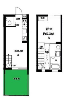 BANDE MURE(1LDK/1階)の間取り写真