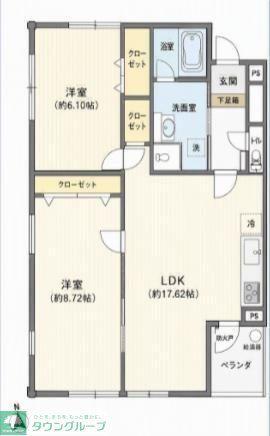グランステージ(2LDK/2階)の間取り写真