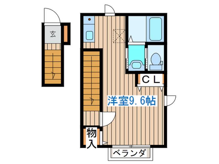 リアーレ六丁の目A(ワンルーム/2階)の間取り写真