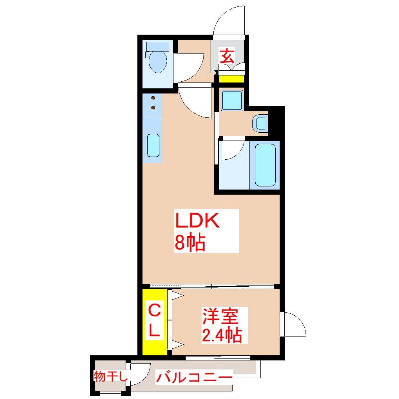 ALEGRIA(1LDK/3階)の間取り写真