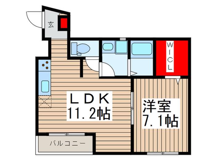リーベヒロ(1LDK/2階)の間取り写真