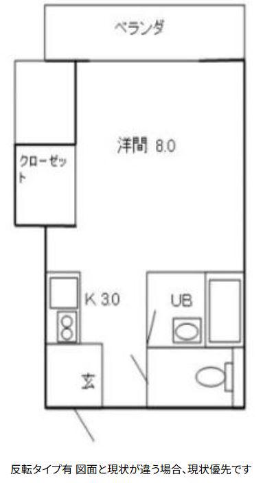プラスワンKEN(ワンルーム/2階)の間取り写真