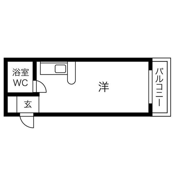サンハイツあさひ(ワンルーム/5階)の間取り写真