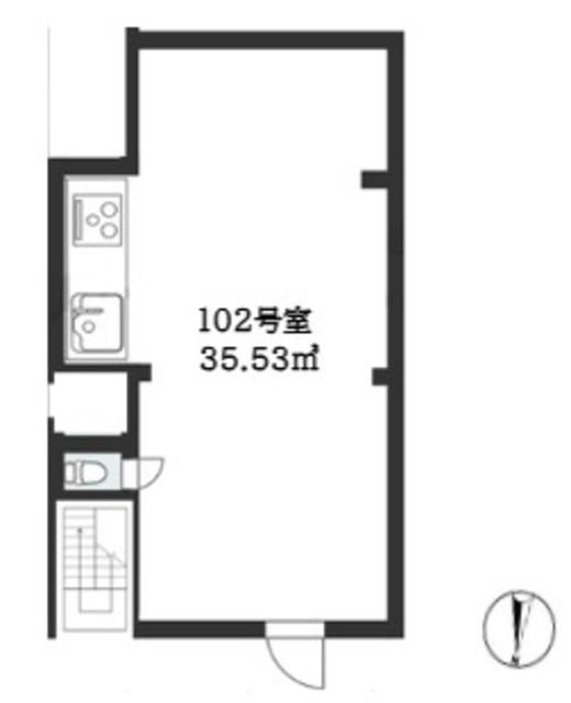 クレイン本町(ワンルーム/1階)の間取り写真