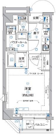 ARTESSIMO STELLA(1K/2階)の間取り写真