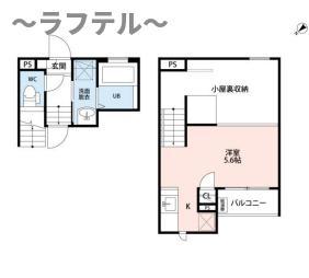 CB間リーノ(ワンルーム/2階)の間取り写真