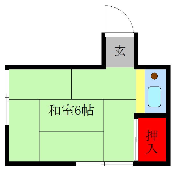 谷ビル(ワンルーム/3階)の間取り写真