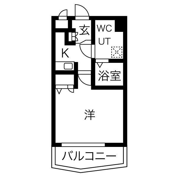 DOLCE VITA 王子公園(1K/8階)の間取り写真