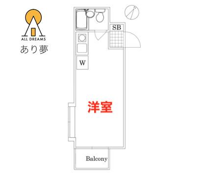 スカイコート西横浜第6(ワンルーム/7階)の間取り写真