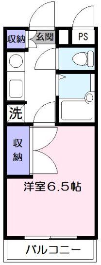 クレア仙川(1K/1階)の間取り写真