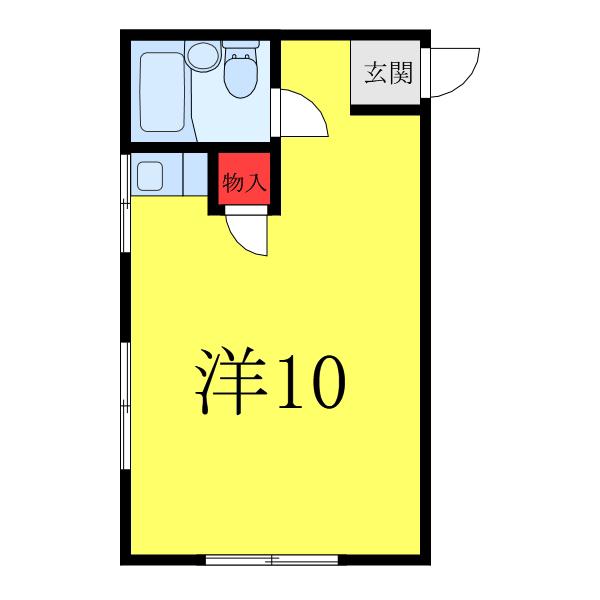 林マンション(ワンルーム/3階)の間取り写真