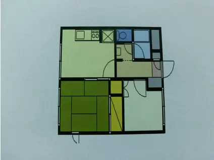 シャンテM(2DK/2階)の間取り写真