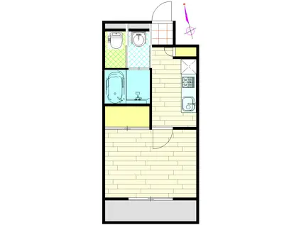 あさひ DER STRADA.Y2(1K/5階)の間取り写真