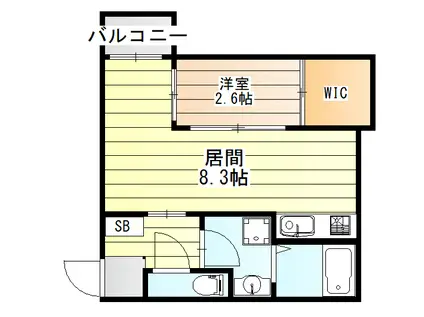 さくらキューブ(1LDK/1階)の間取り写真