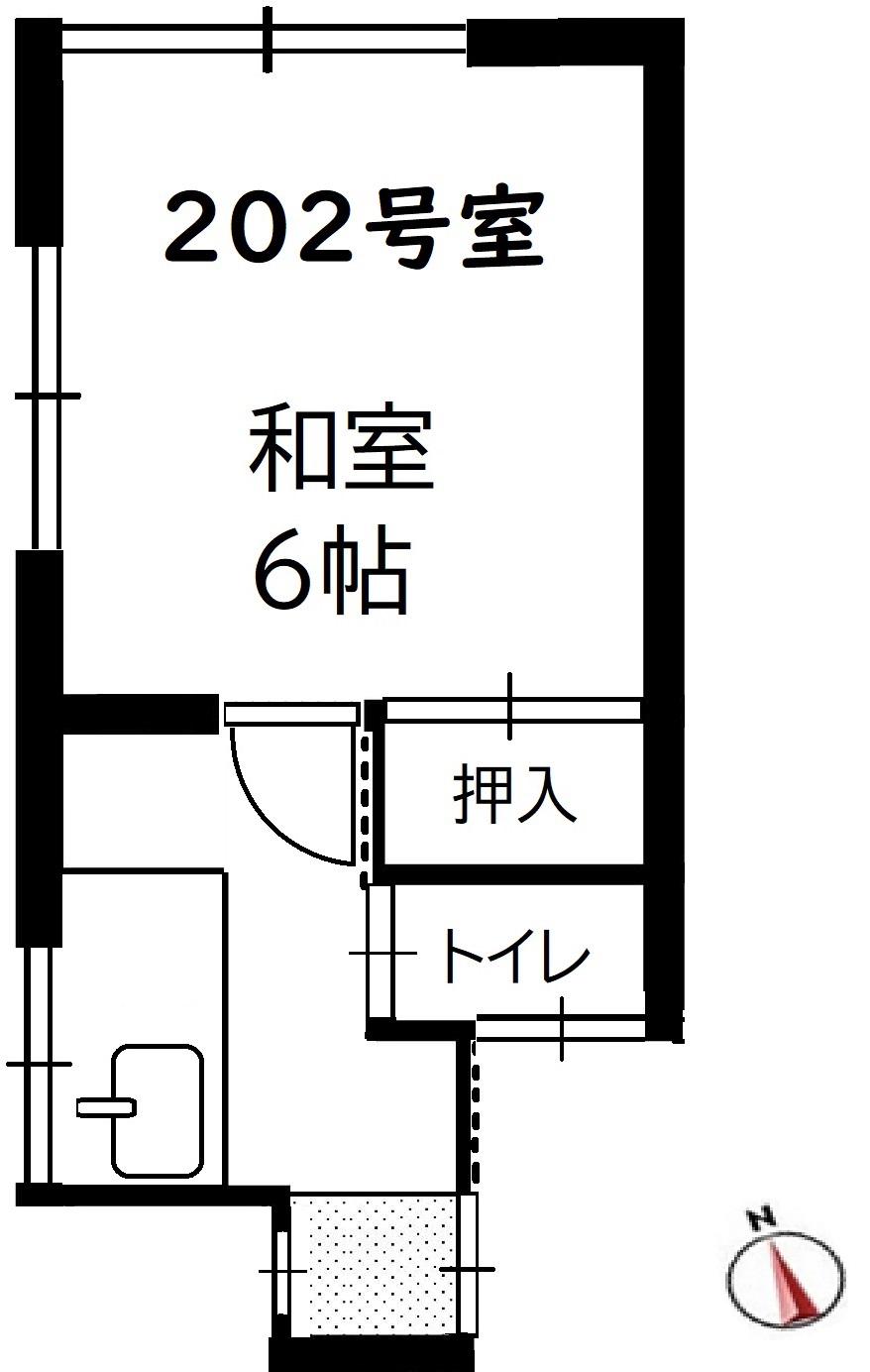 後楽アパート(1K/2階)の間取り写真