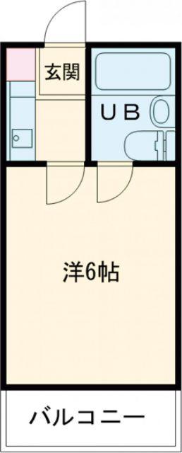 コーポ諏訪西大寺(1K/4階)の間取り写真