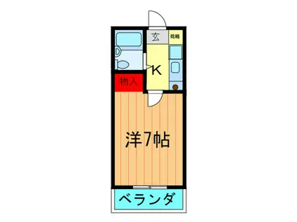 プレアール興戸(1K/3階)の間取り写真