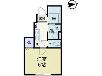 SUN VILLA(1K/1階)の間取り写真