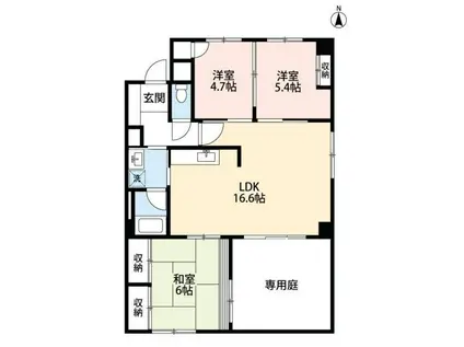 ナチュールプレイスI(3LDK/1階)の間取り写真