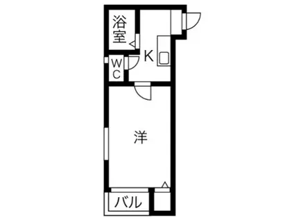 エムケート桜山(1K/1階)の間取り写真