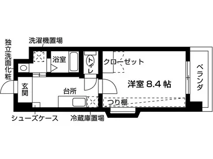 ANIMA‐TO南上小阪(1K/7階)の間取り写真