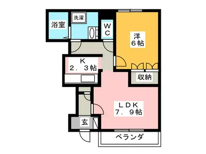 EXIA・G(1LDK/1階)の間取り写真