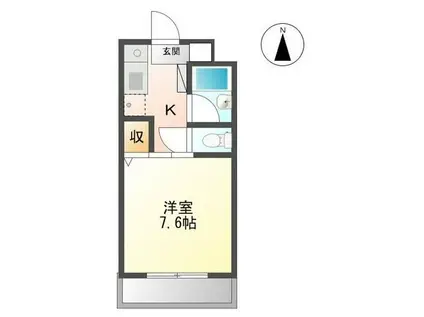 アメニティ・ロード(1K/3階)の間取り写真