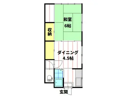 コーポ美坂(1DK/1階)の間取り写真