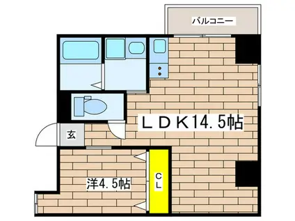 レガーロ石川町(1LDK/4階)の間取り写真