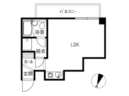 サクセスミニアム(ワンルーム/2階)の間取り写真