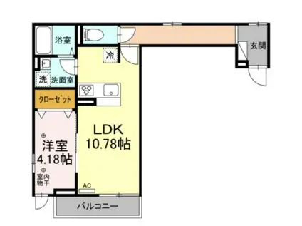 アナシエ小松川(1LDK/3階)の間取り写真